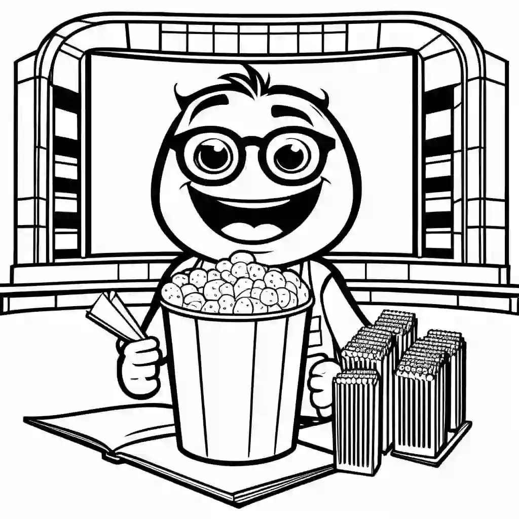 Cinemas coloring pages